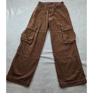 Wild Fable Y2K Baggy Cargo 80S theme Wide Leg Brown Pants Sz 2